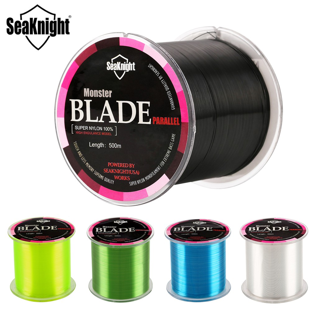 Seaknight Blade สายตกปลาไนลอน 500m Senar Pancing Nilon Monofilamen ตกปลาทะเล 5 สี 2-35lb