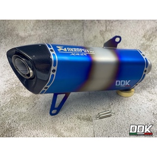 ปลายท่อ Xmax300 ตรงรุ่น Akrapovic 18 นิ้ว เลสสีรุ้ง ปากคาร์บอนเคฟล่าแท้ ปากเฉียง โลโก้เลเซอร์