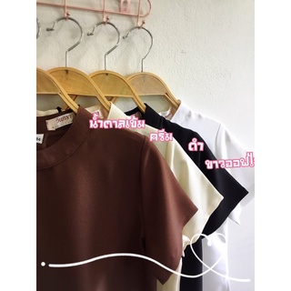 เสื้อคอกลม ซิปหลังคุณภาพผ้าโฟร์เวย์โอซาก้า