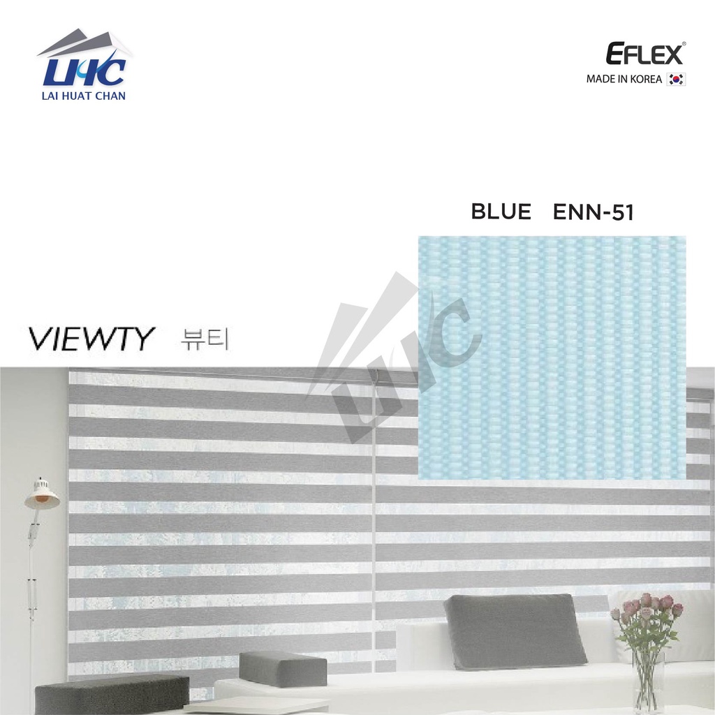 2 x 6 EFLEX Zebra Blinds-Viewty Blue/Grey/Pink