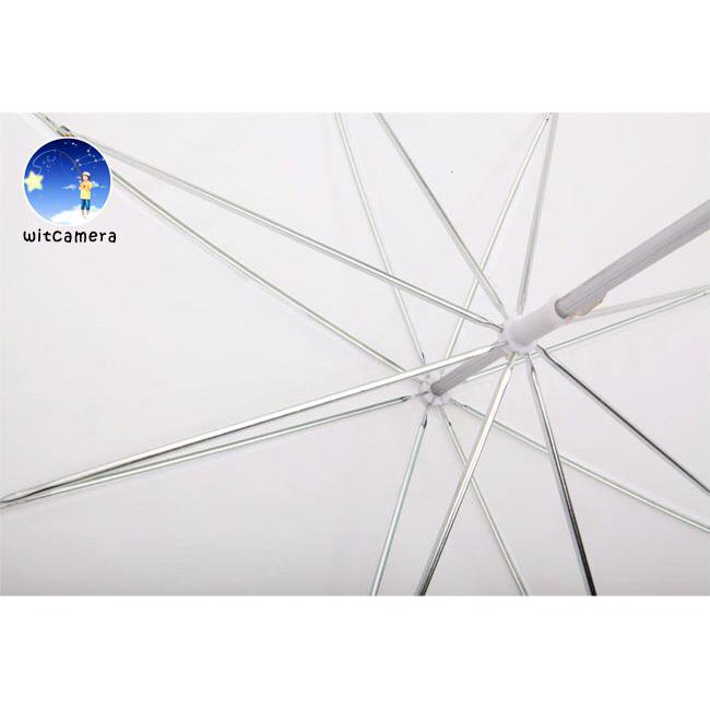 ร่มทะลุสีขาว ร่มคุณภาพสูง 43"/110cm เนื้อร่มโปร่งแสง ผ้าเกรดสูงสำหรับถ่ายภาพบุคคล/การถ่ายภาพเสื้อผ้า White Umbrella 43"