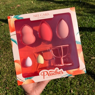 Nee Cara Peach Beauty Egg Set #N220 : ชุดพัฟไข่ 5 ชิ้น