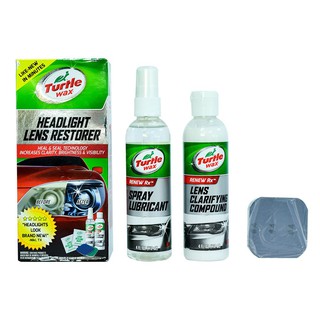 Car care solution TURTLE WAX HEADLIGHT LENS RESTORER 2X4OZ Car accessories Hardware hand tools น้ำยาดูแลรถยนต์ ชุดทำความ