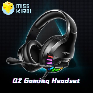 Miss Kiroi รุ่น Q2 Stereo Headset for Gaming หูฟังเกมมิ่ง แฟนเทค แบบครอบหัว มีไมโครโฟน ระบบสเตริโอ กระหึ่ม รอบทิศทาง