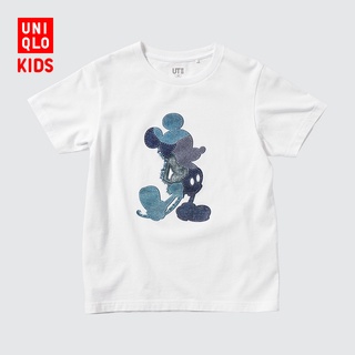 Uniqllo เสื้อยืดแขนสั้น ลายมิกกี้เมาส์ สําหรับเด็กผู้ชาย และเด็กผู้หญิง (UlT) 448649