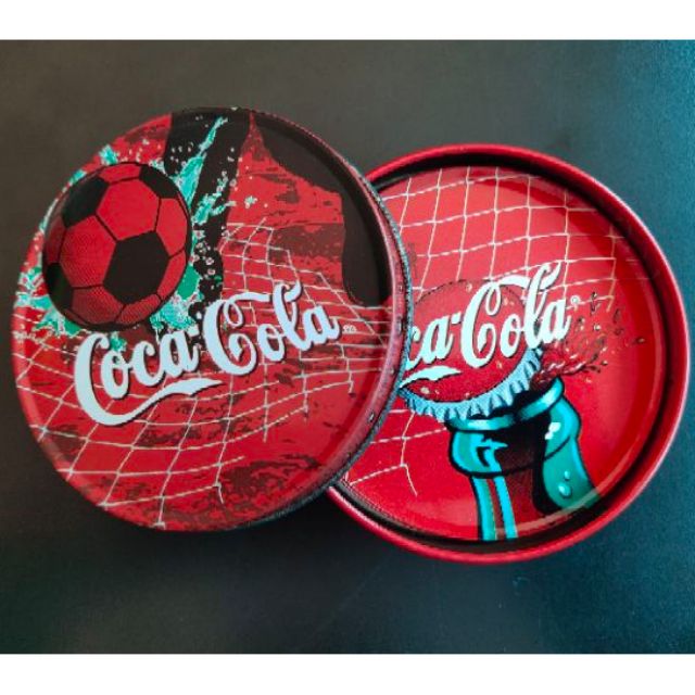 จานรองแก้ว โค้ก พร้อมกล่อง สภาพสะสมไว้นาน มี 3ชิ้นต่อกล่อง 9 CM