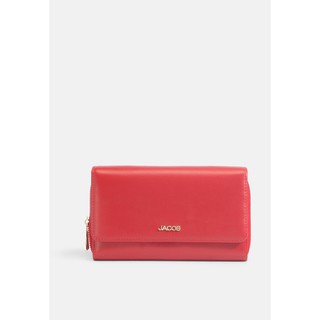 JACOB จาคอป 84151 กระเป๋าถือ Solid-coloured Wallet-fusion แดง Red