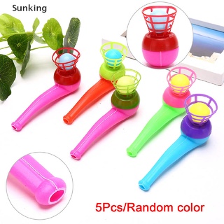 [Sunking] 5 PCs Blow Ball Pipe Floating Basket Balls Fun Games Kids Childrens Gifts Toys Hot Sell