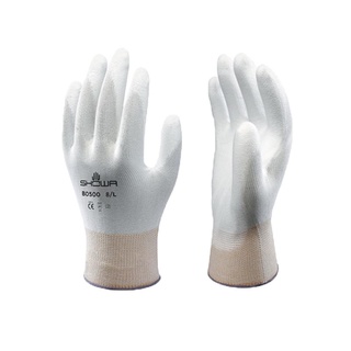 ถุงมือนิรภัย L สีขาว โชวา 21SWABO500 ถุงมือยาง Safety Gloves L White Showa 21SWABO500