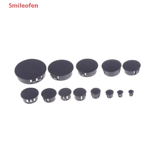 [Smileofen] ใหม่ จุกปิดปลายท่อ พลาสติก ทรงกลม สีดํา 4 ชิ้น ต่อล็อต