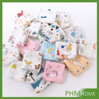 ผ้าห่อตัวเด็กแรกเกิด มัสลินคอตตอน 100% ขนาด 120*120 cm ผ้ามัสลินแบมบู  Muslin Baby towel