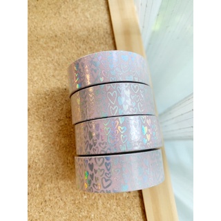 🤍 WHITE LOVELY HEART WASHI TAPE 🤍 วาชิเทป เทป หัวใจ หลายดวง 🤍