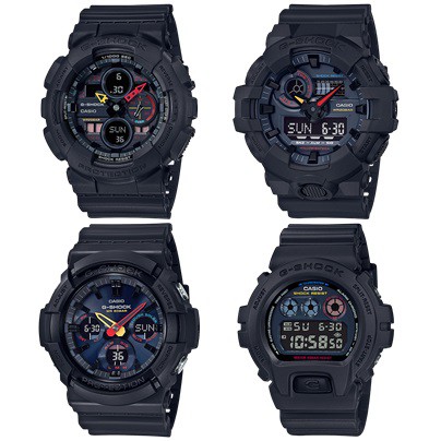 G-Shock Black x Neon Series GA-140BMC-1,GA-700BMC-1,GAS-100BMC-1,DW-6900BMC-1