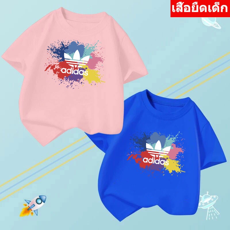 K-2237-SHORT เสื้อยืดแขนสั้นเด็กสไตส์เกาหลี สกรีนลายการ์ตูนน่ารักใส่ได้ทั้งหญิงและชาย ผ้าโพลีเอสเตอร์ ใส่สบาย**ปลีก-ส่ง