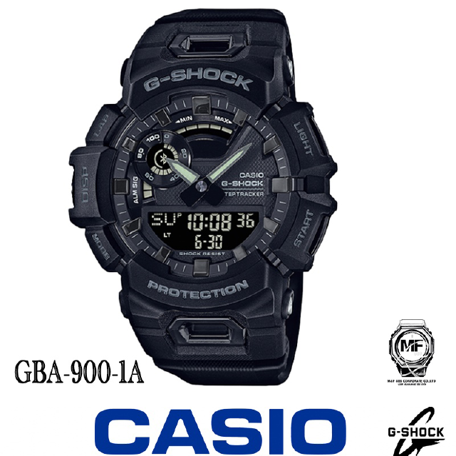 Casio G-Shock นาฬิกาข้อมือผู้ชาย สายเรซิ่น รุ่น GBA-900-1A - สีดำ ประกันศูนย์เซ็นทรัลCMG 1 ปี จากร้าน M&amp;F888B