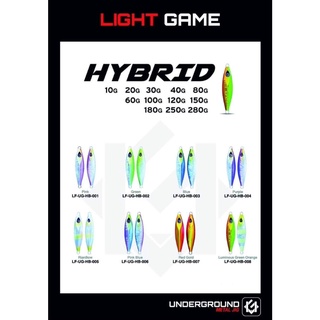 เหยื่อจิ๊ก UNDERGROUND รุ่น Hybrid 100-280g. มี 8 สี (หน้า2)