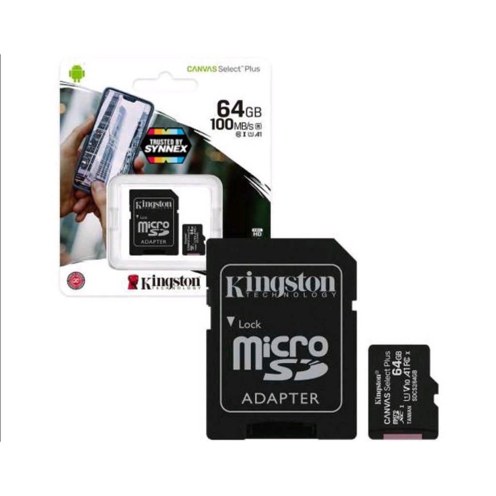 แมมโมรี KINGSTON Micro SD Card 64GB/100 Class 10 (SDCS2)​