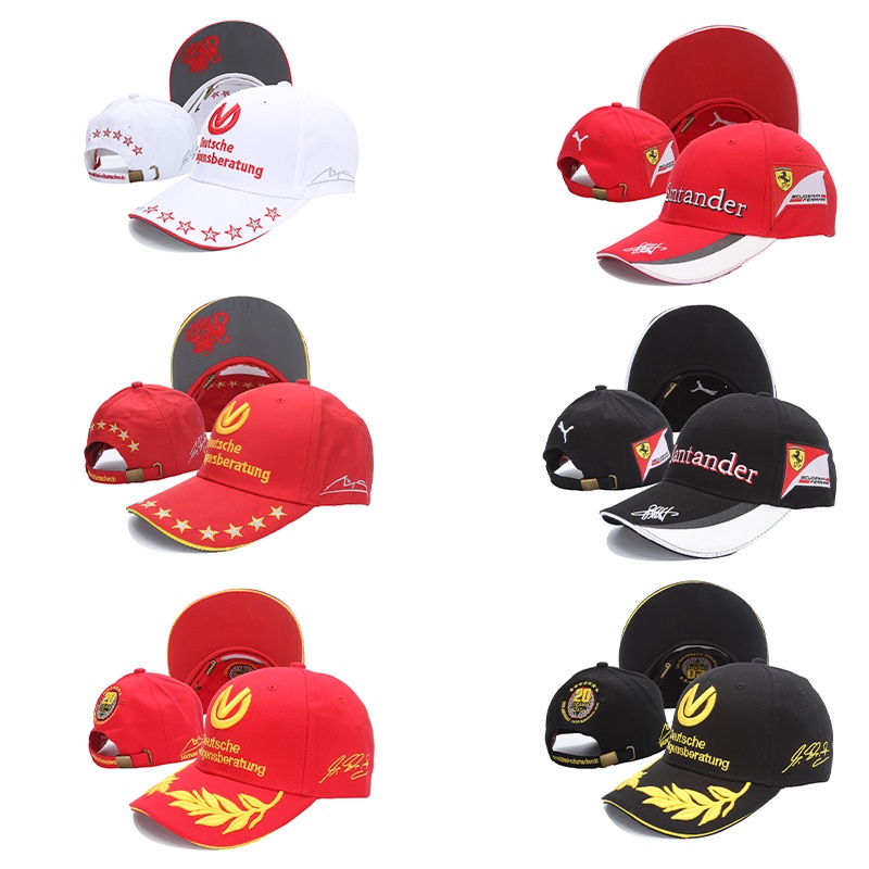 Schumacher F1 Ferrari Memorial Cap Racing Cap หมวกดัดแบบปรับได้