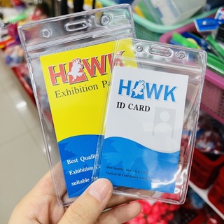 ซองใส่ป้ายชื่อ อย่างหนา Hawk แนวตั้ง Id card