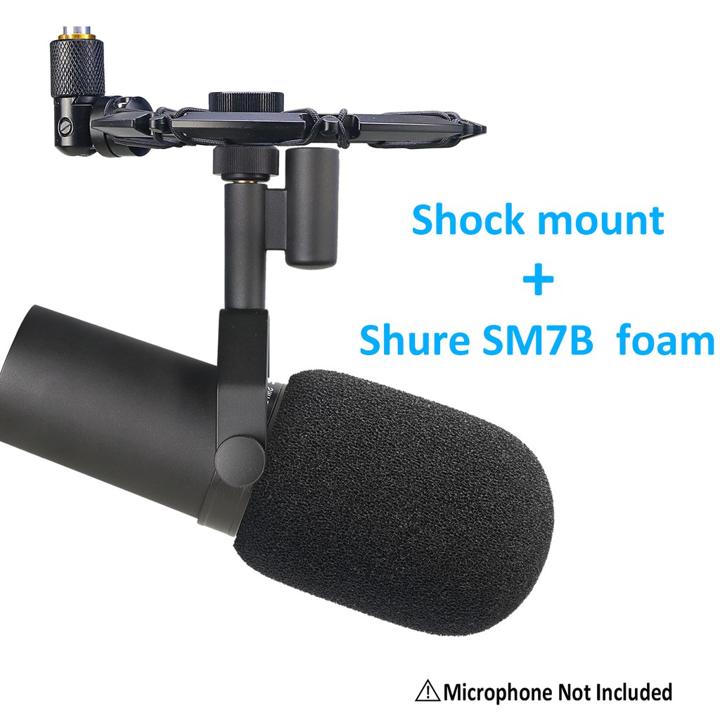 Shure SM7B Shock Mount with Pop Filter Matching Mic Boom Arm Stand