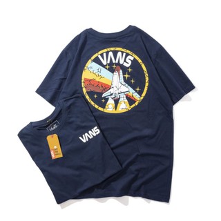 Vans Off The Wall เสื้อยืดลําลองแขนสั้นคอก ลม