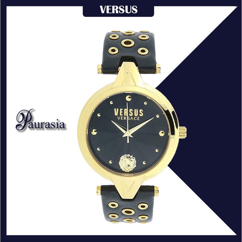 [ของแท้] Versus by Versace นาฬิกาข้อมือ ผู้หญิง รุ่น VERSUS SCI03-0016 V VERSUS BLACK DIAL,BK-LEATHE