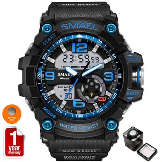 SMAEL นาฬิกาข้อมือผู้ชาย Sport Digital Multiple Display รุ่น SM1617 BLACK/BLUE