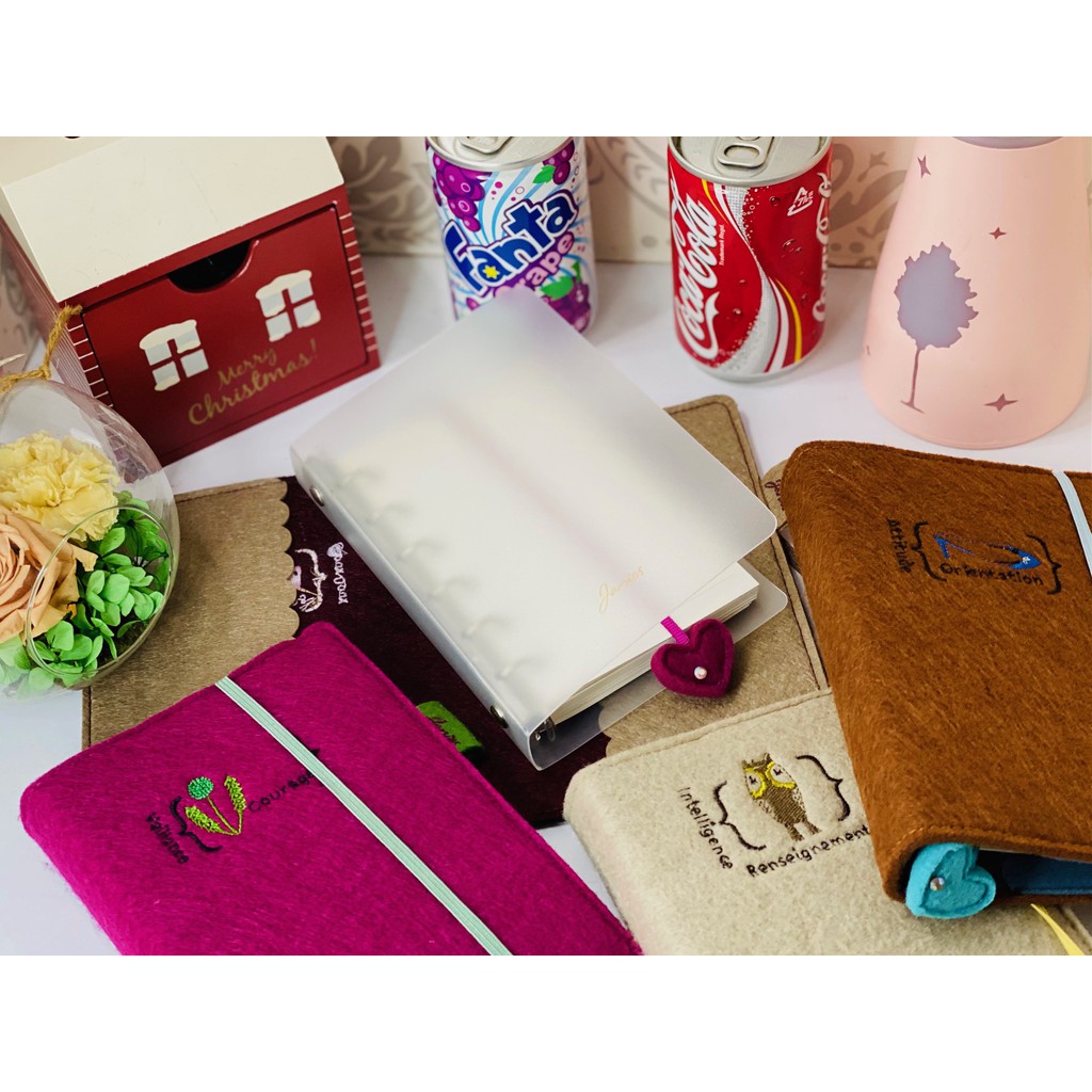 AGENDA FILE BINDER A6 COVER FELT JEAN TAIWAN