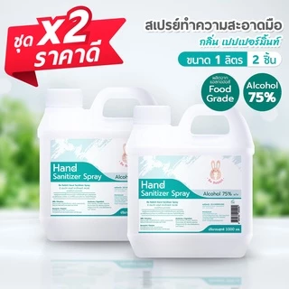 ซื้อ x2 ราคาดี!! แอลกอฮอล์ สเปรย์ 75% ขนาด 1000 ml / กลิ่น เปปเปอร์ มินต์ / Food Grade