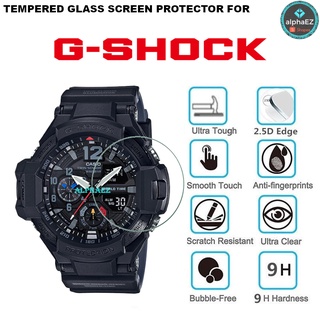 Casio G-Shock GA-1100-1A1 GRAVITYMASTER Series 9H ฟิล์มกระจกนิรภัยกันรอยหน้าจอ กันรอยขีดข่วน GA1100