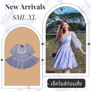 🔘เช็คSIZEก่อน🔘ชุดเดรสสั้นสีม่วง Dress เดรสสั้นน่ารักๆ เดรสสั้นออกงาน เดรสสั้นไปทะเล เดรสสั้นแขนตุ๊กตา เดรสสั้นลายสก๊อต