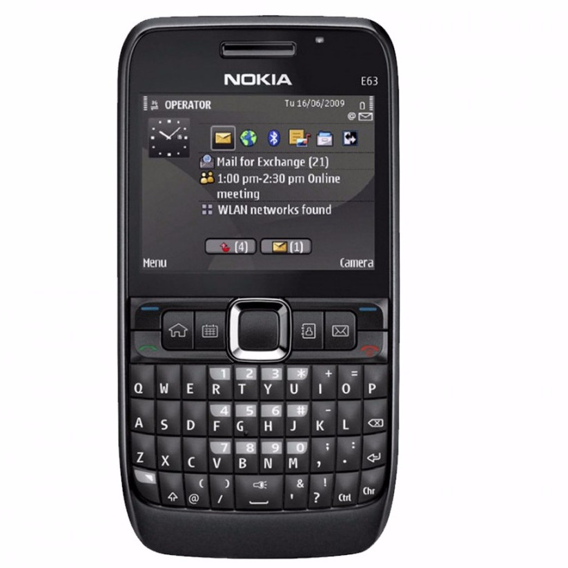 โทรศัพท์มือถือโนเกียปุ่มกด NOKIA E63 ( สีดำ )  3G/4G รุ่นใหม่2020