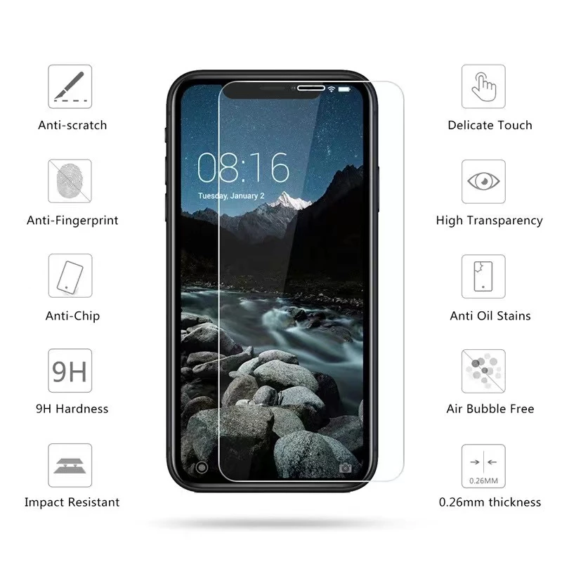 ฟิล์มกระจกนิรภัยเต็มจอ iPhone 6/6S/6+/7/8/7+/8+/X/XS/XR/XSMAX/11/11PRO/11PROMAX/12/13/14PRO thumbnail 8