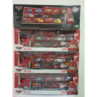 Disney Pixar Cars Neon Mack Die Cast Carrier and Racers