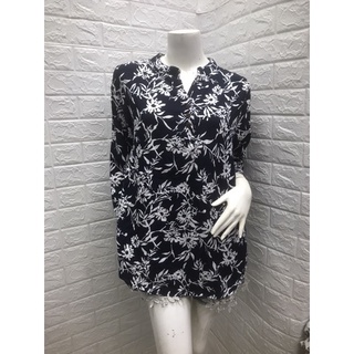 188#51เสื้อสตรีผ้าสปันพิมพ์ลายเนื้องานคุณภาพส่งออกอก 42