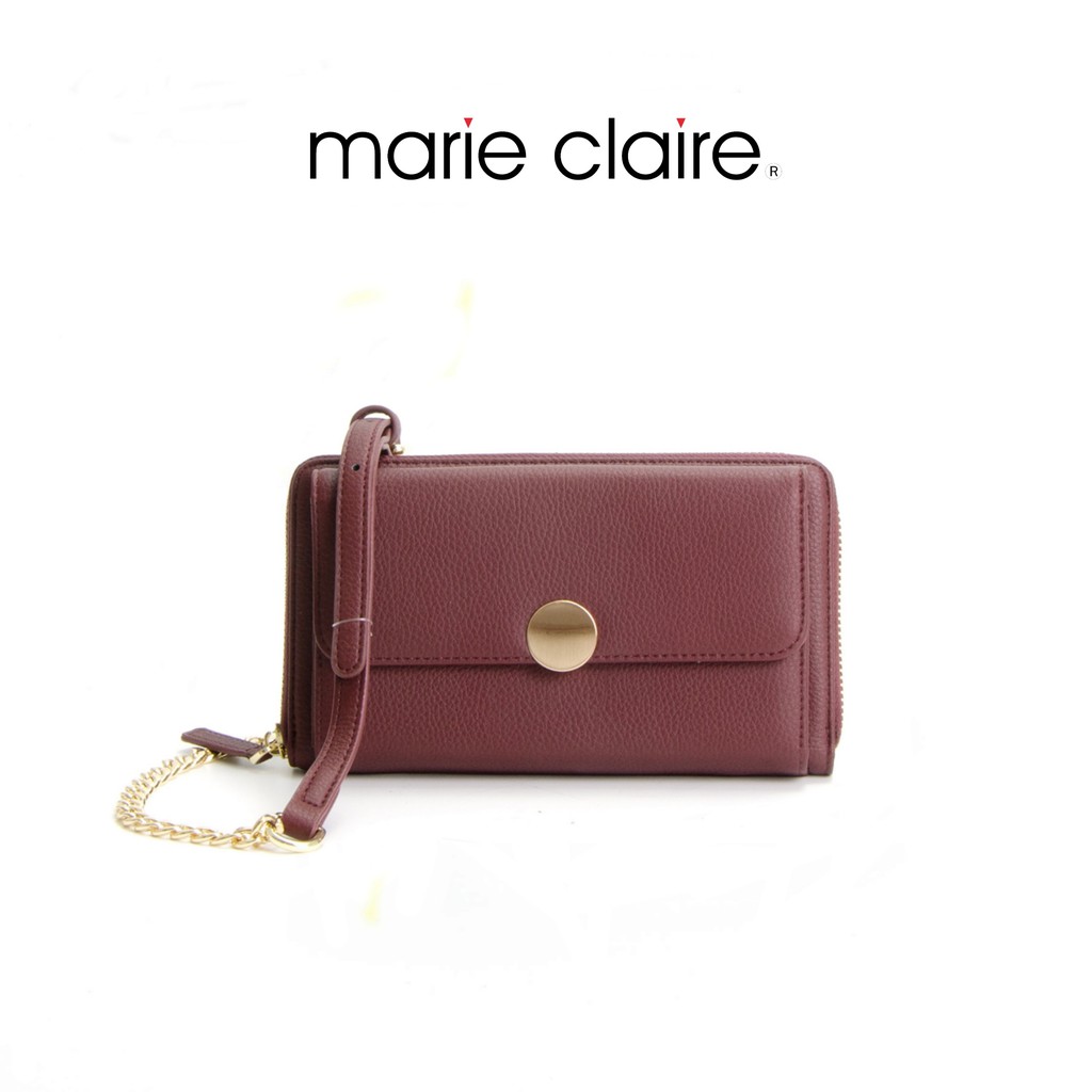 Bata Marie Claire กระเป๋าสตางค์ใบยาว พร้อมสายสะพาย รุ่น Diane Crossbody Wallet สีแดง - 9925703