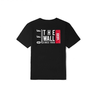 VANS Vansแขนสั้นเสื้อยืดผู้ชายและผู้หญิงสบายๆคอกลมด้านบนVN0A4P4GWHT/CBLK/CWHT