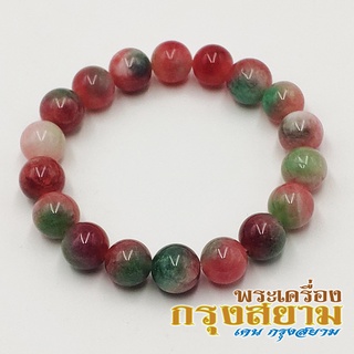 สร้อยข้อมือหินนำโชค หินฮกลกซิ่ว ขนาด 10 มิล เกรด Premium คัดหิน กำไลหินนำโชค ขนาดรอบวง 15 นิ้ว