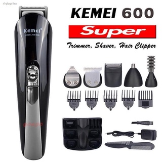 ค่าส่งถูก จัดส่งเคอรี่!! Kemei 600 11in1 ชุดปัตตาเลี่ยนโกนหนวด ตัดผม + หัวชนิดต่างๆ + หวีรองตัด ตัดขนจมูก เล็มจอน กำจัดข