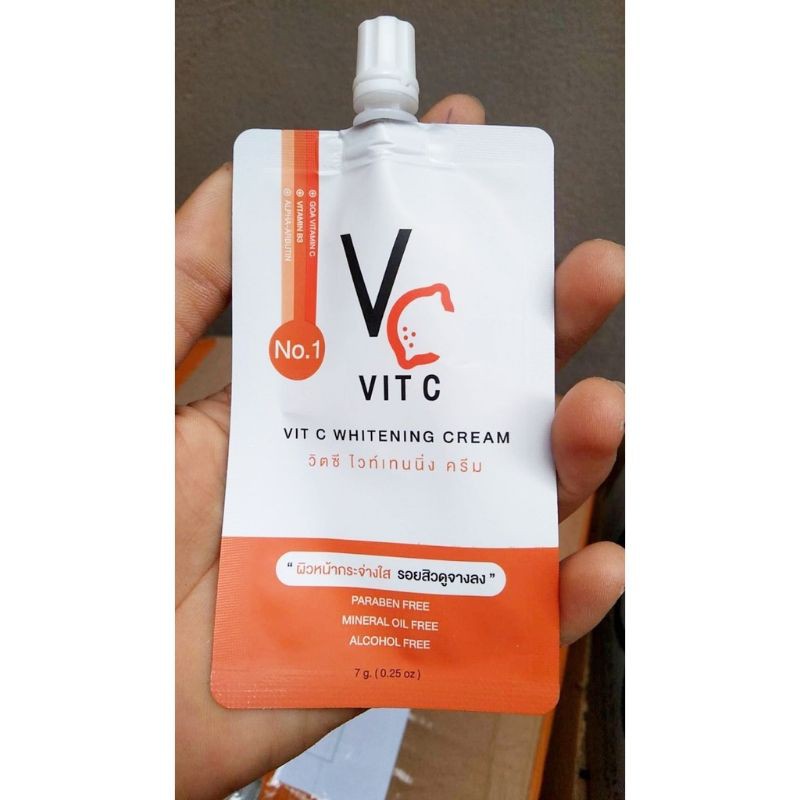 Vit C Whitening Cream ครีมวิตามินซี เข้มข้น ขนาด 7g. Shopee Thailand