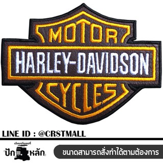 ป้ายหนังติดเสื้อลายharley davidson