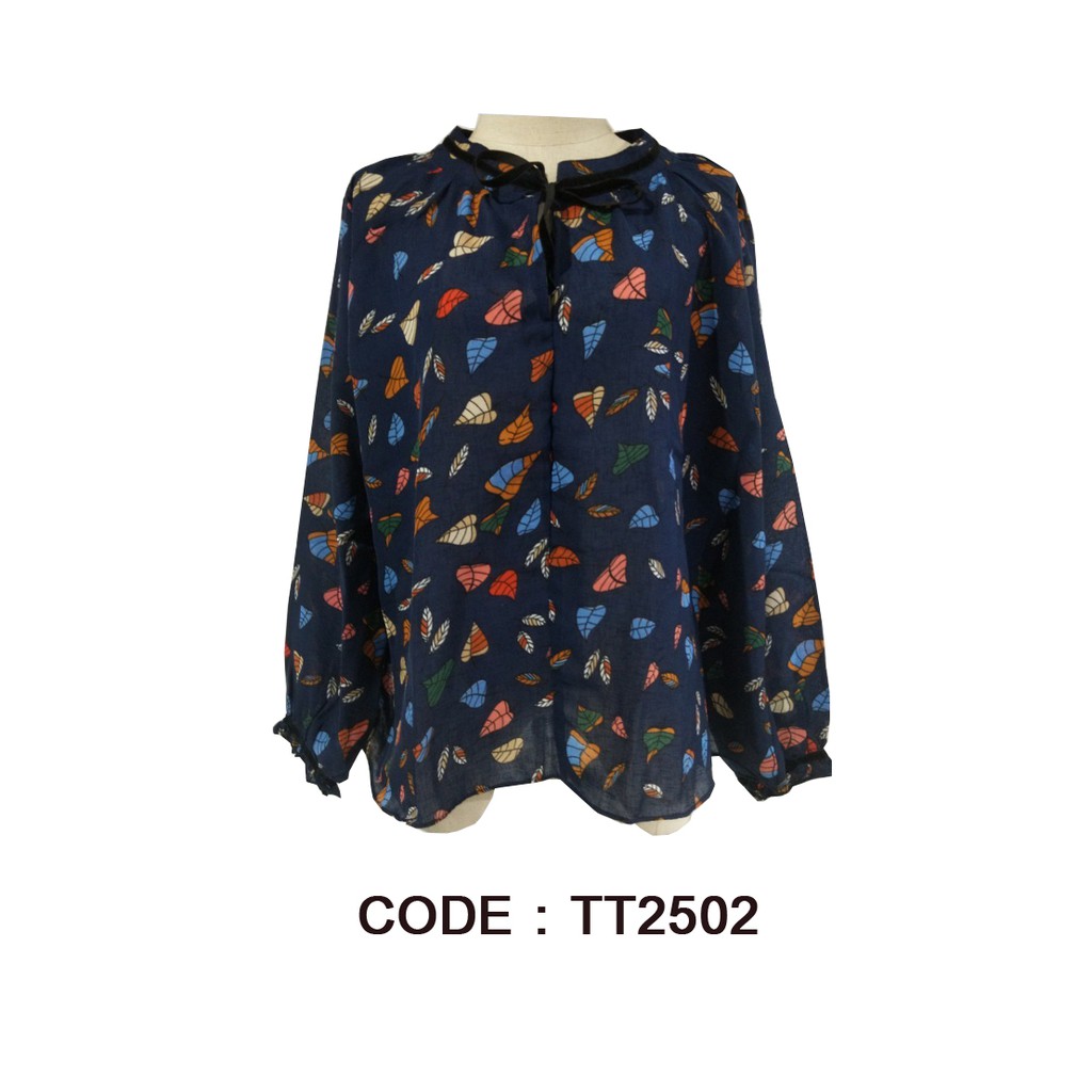 VILA.OFFICIAL - ส่งฟรีเคอรี่ เสื้อแขนยาว แต่งโบว์คอ พร้อมส่ง ส่งฟรี