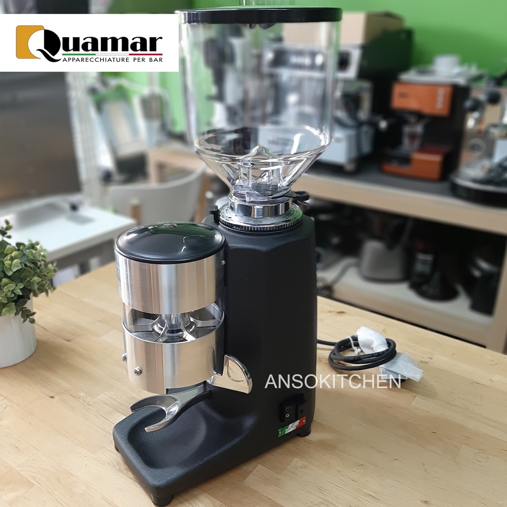 Quamar รุ่น M80 TOP สีดำประกาย เครื่องบดเมล็ดกาแฟ ขนาดกลาง 420 วัตต์ จากอิตาลี Coffee Grinder เครื่อ