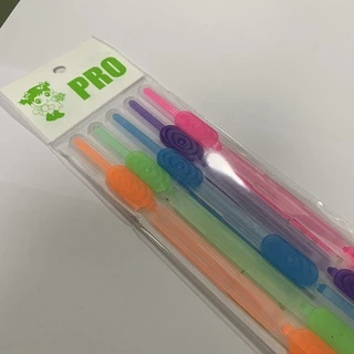 PRO ลิ้นแฟ้มพลาสติก มี 7 สี บรรจุ 1โหล