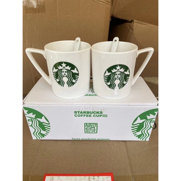 ถ้วย Starbucks ใหม่สร้างสรรค์ความจุขนาดใหญ่ถ้วยเซรามิคู่