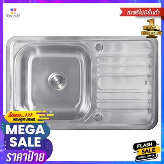 ซิงค์ฝัง 1 หลุม 1 ที่พัก LINEA VIO80 สเตนเลสBUILT-IN SINK LINEA VIO80 1B1D STAINLESS STEEL