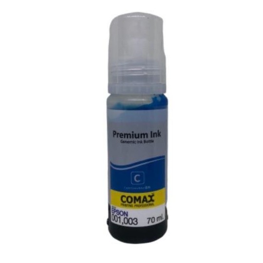 หมึกเติม 001,003 Premium Ink COMAX (สี C) (หัวแบบเดียวกับหมึกแท้) สำหรับเครื่องพิมพ์ Epson L3110,3150