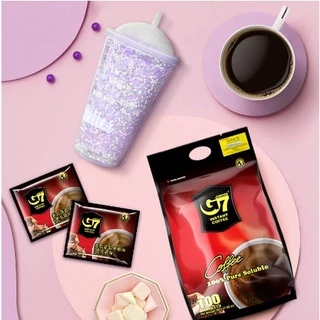 G7 กาแฟดำ ขนาด 2 กรัม (จำนวน 100 ซองต่อถุง) Black Coffee 100% Pure Black (หมดอายุ 01/28) แท้เวียดนาม ดั้งเดิม หอม เข้ม