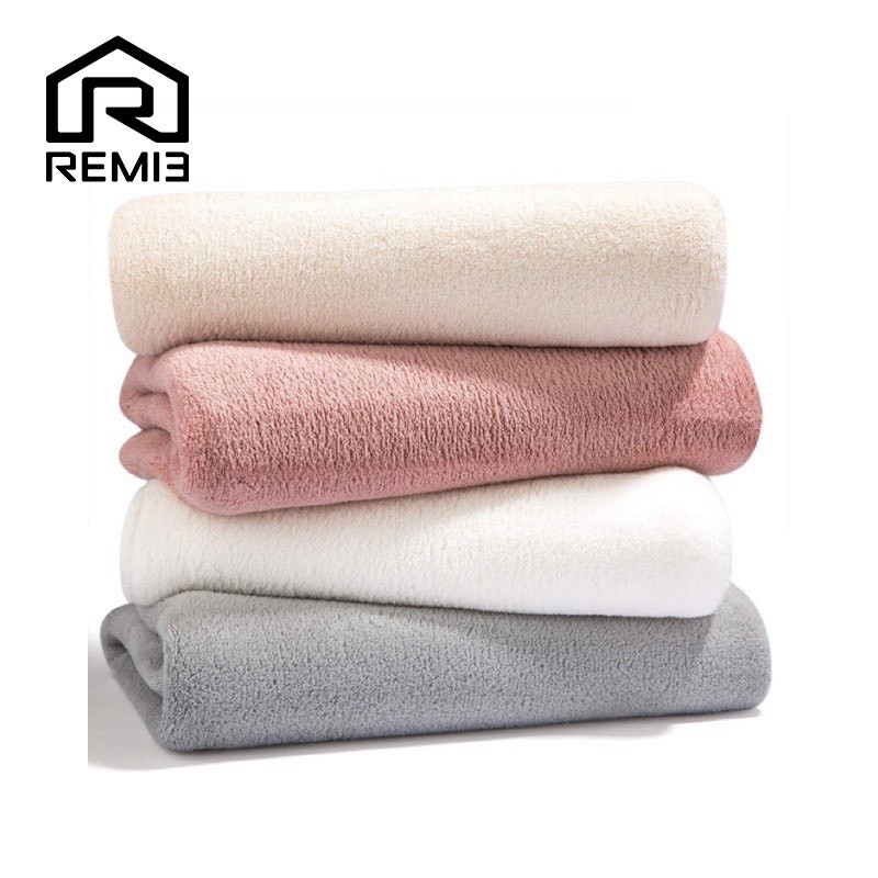 REM13 ผ้าเช็ดตัวไมโครไฟเบอร์ คุณภาพญี่ปุ่น ไม่บางไม่หนา เย็บงานดี ซับน้ำไว แห้งไว นุ่มสัมผัส