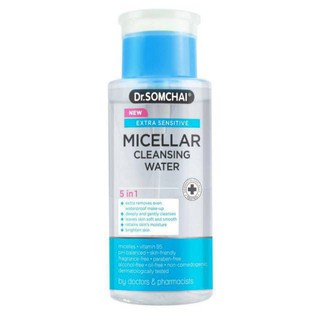 Dr. Somchai Extra Sensitive Micella Cleansing Water 200ml. (ขวดใส - ฟ้า)